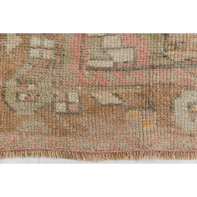 Hand-Knotted Vintage Anatolian Rug, Pale Earth Tone Minimalist Carpet For Sale - Image 9 of 10
