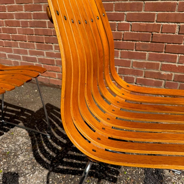 Mid 20th Century Pair of Attributed Hans Brattrud Teak Bentwood “Scandia” Chairs for Hove Mobler For Sale - Image 11 of 12