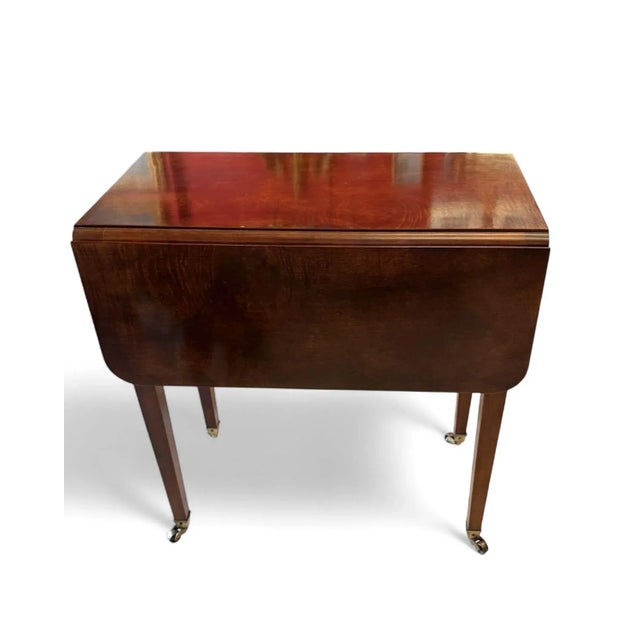 Henredon 1980s Vintage Henredon Pembroke Table Aston Court, Drop Leaf For Sale - Image 4 of 16