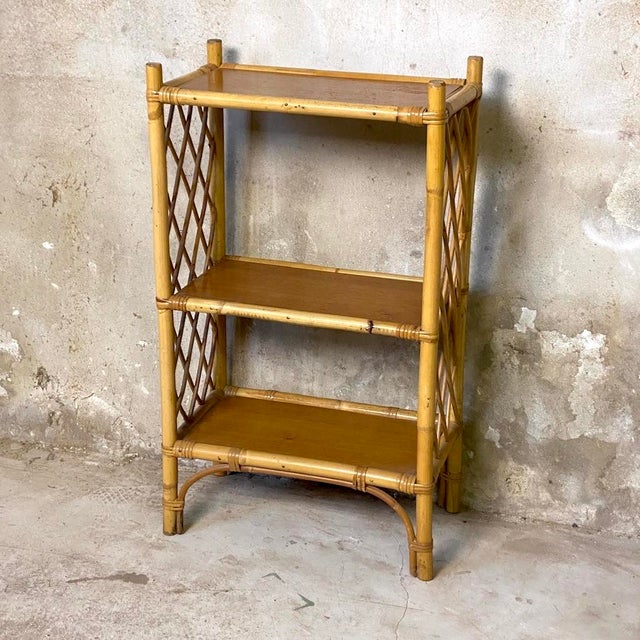 Vintage Rattan Shelf, 1960s For Sale - Image 6 of 6