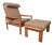 Hans Wegner Inspired Mid-Century Chair and Ottoman For Sale
