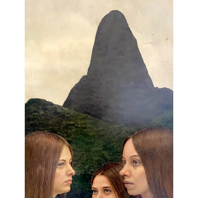 1970s Harold Edmonds - Three Virgins, Signed (1973, Oil on Masonite)/John Currin For Sale - Image 5 of 7