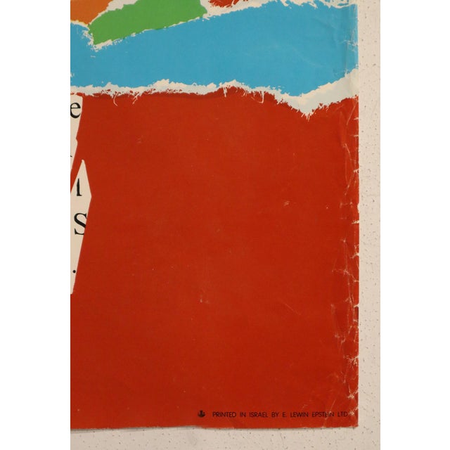 1962 Original Travel Poster, Israel Airlines - Lady El Al For Sale - Image 4 of 4