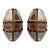 Pair of Hammered Glass Wrought Iron Sconces by Longobard, Italy, 1970s For Sale