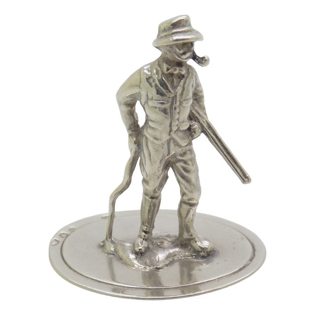 Vintage Silver 835 Country Gentleman Hunting Figurine, Netherlands, 1978 For Sale