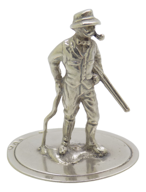 Vintage Silver 835 Country Gentleman Hunting Figurine, Netherlands, 1978