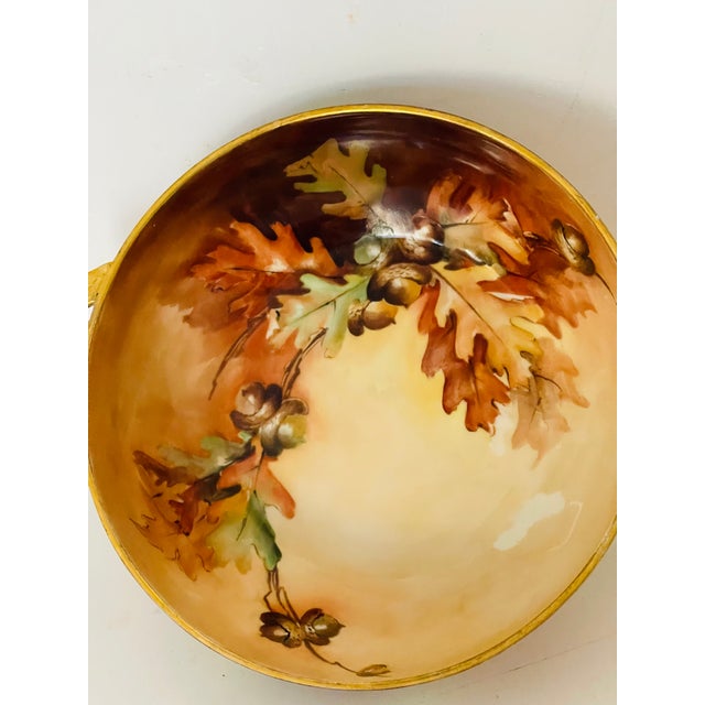 Limoges, France Antique Limoges Painted Centrepiece Bowl For Sale - Image 4 of 5