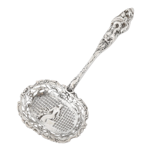 Antique Dutch Silver Bon Bon, Berry, Serving Oval Spoon