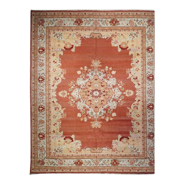 Vintage Oushak Rug 12'1'' x 15' For Sale