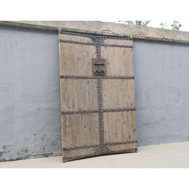 Chinese Antique Chinese Pine Compound Gate For Sale - Image 3 of 3