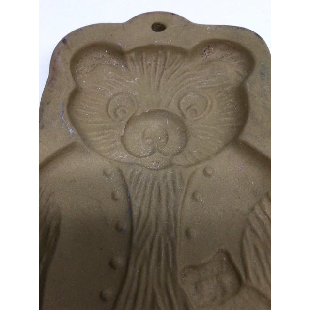 1984 Brown Bag Cookie Art Mold Bear Design For Sale - Image 9 of 12