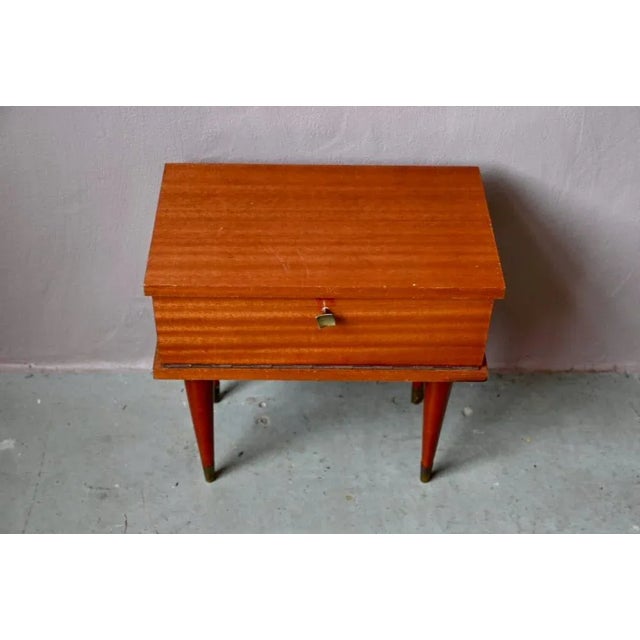 Vintage Oak Bedside Table For Sale - Image 6 of 10