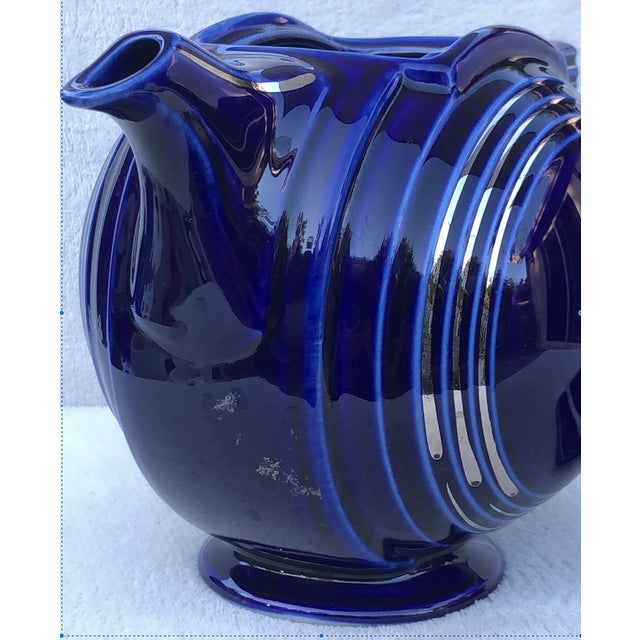Vintage Hall Cobalt and Silver Teapot - Model 0543p 6 Cup For Sale - Image 9 of 16