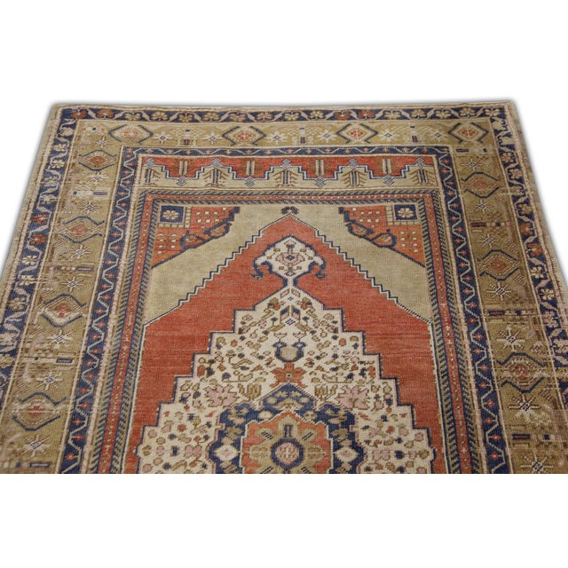 Oriental Hand Knotted Rug Turkish Anatolian 4'2" x 6'5" For Sale - Image 4 of 6