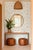 Cream Butterfly Grove Grasscloth Wallpaper by House Party | Vanilla Cream | 6 Yards For Sale - Image 8 of 8
