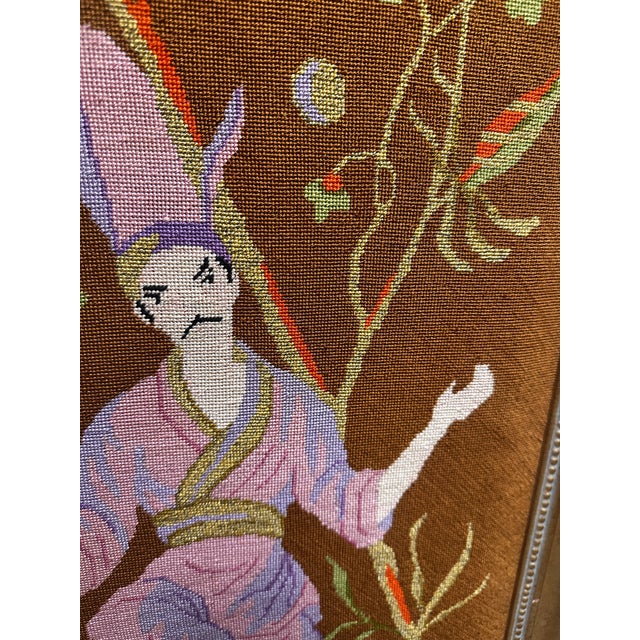 Very large and ornate, a base of sienna-brown, making all the other colors pop. Nicely in gold trimmed frames. Every...