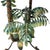 Vintage Tole Palm Tree Floor Lamp With Triple Trunk Design For Sale - Image 9 of 12