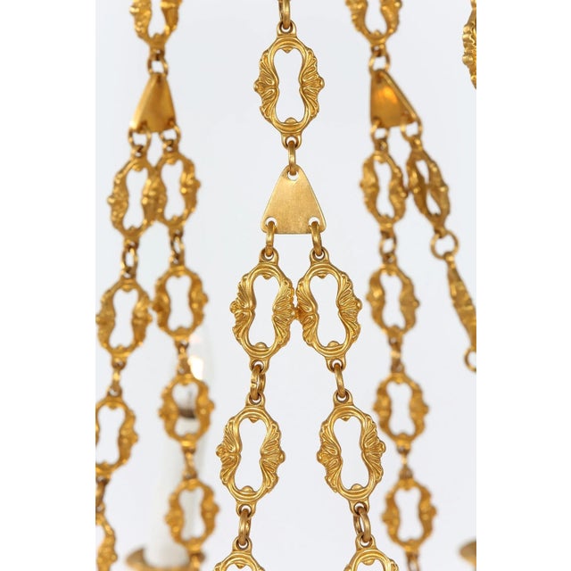 Gold French Empire Style Gilt Bronze Ten Armed Chandelier For Sale - Image 8 of 10