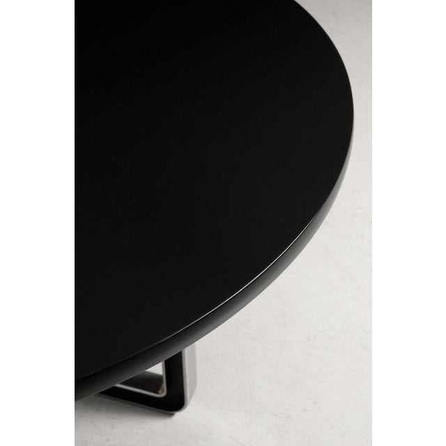1970s Black Round Tecno Table, 1970 For Sale - Image 5 of 9