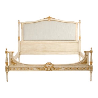 1940s French Louis XVI Style Full Size Painted Bedframe For Sale
