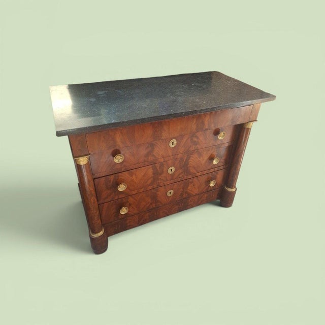 Antique Empire Mahogany Chest of Drawers, 1890 For Sale - Image 9 of 9