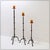 Brutalist Tripod Candlesticks in Wrought Iron, Set of 3 For Sale - Image 11 of 11