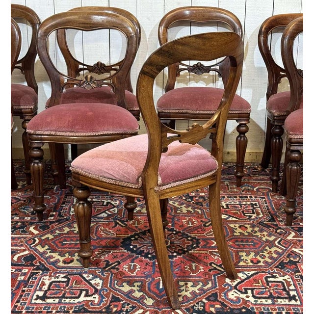 Victorian Mahogany English Chairs, 1970s, Set of 8 For Sale - Image 9 of 18