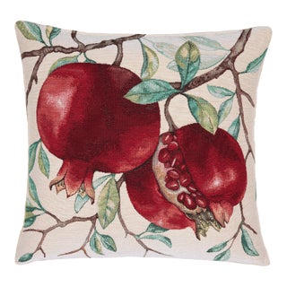 Pomegranates Woven Cushion With Feather Filler - 42x42cm (17"x17") For Sale