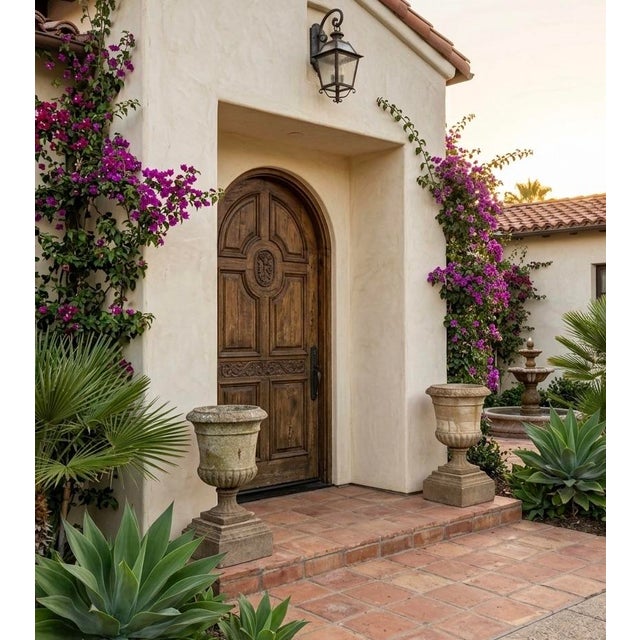 Pair of Neoclassical Style Weathered Cast Stone Campana Urns on Pedestals For Sale - Image 9 of 12