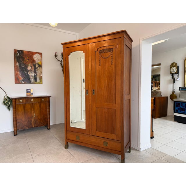 Art Nouveau Wardrobe, 1890s For Sale - Image 3 of 11