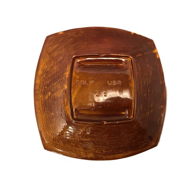 California Pottery Vintage California Studio Pottery Ashtray With Gorgeous Colors For Sale - Image 4 of 6