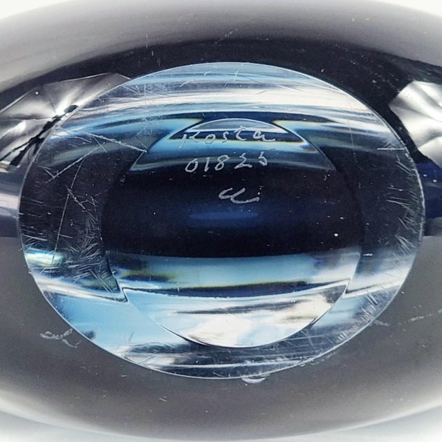 Blue Mid-Century Scandinavian Sommerso Art Glass Vase by Vicke Lindstrand for Kosta, Sweden, 1960s For Sale - Image 8 of 9