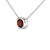 Contemporary .925 Sterling Silver 7MM Bezel Set Created Red Garnet Pendant Necklace - 18" Inches For Sale - Image 3 of 5