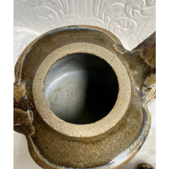 Large Vintage Handmade Bob Nichols Studio Art Pottery Tea Pot For Sale - Image 10 of 12