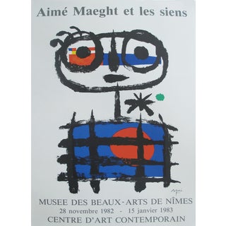 1982 Original Vintage "Aimé Maeght et les siens Poster", Musée des beaux-arts de Nîmes For Sale