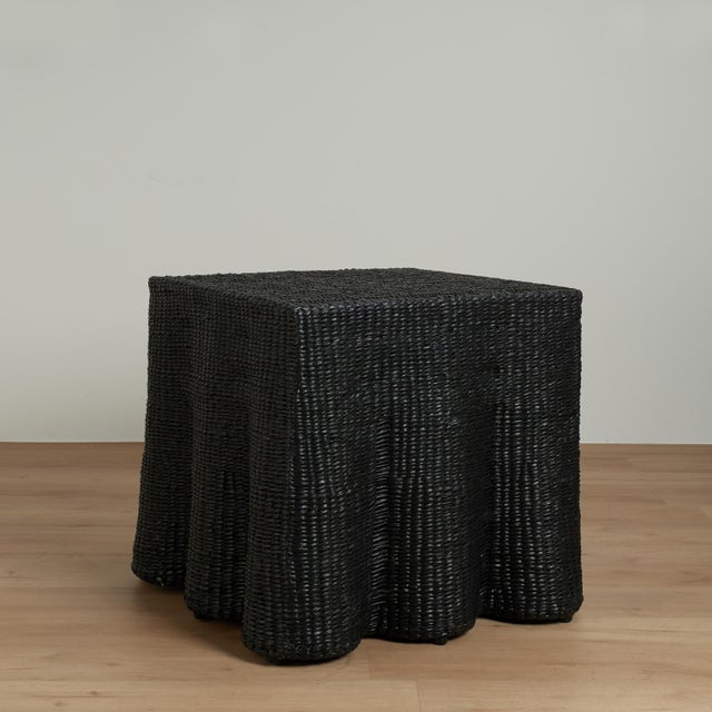 Pair of Black Square Ghost Drapery Stands For Sale - Image 4 of 10