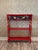 Solid Wood Console Table, Narrow Hallway Furniture, Red and Gold Palm Beach Tropical Decor For Sale - Image 11 of 11