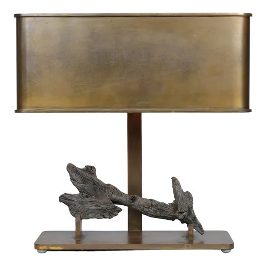 French Brass Table Lamp, 1970s For Sale
