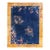 1920s Royal Blue Floral Antique Chinese Art Deco Rug 8'10" X 11'4" Handknotted Wool Carpet For Sale