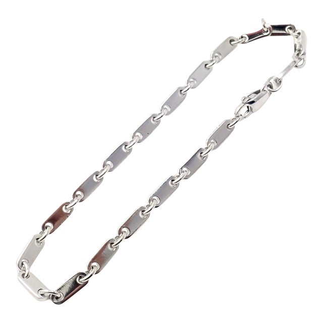 Vinage Cartier 18k White Gold Fidelity Link Bracelet For Sale