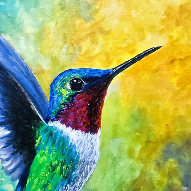 “Little Wings, Great Light” is part of the series “The Language of Hope”. The hummingbird represents resilience, energy...