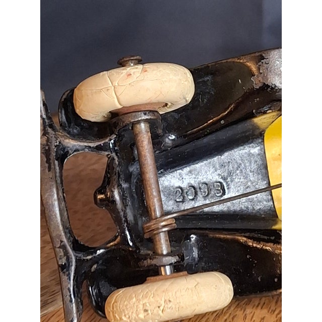 Rare 6" Deluxe Size Hubley Take-a-Part Roadster Yellow & Black Cast Iron 1933 For Sale - Image 13 of 18