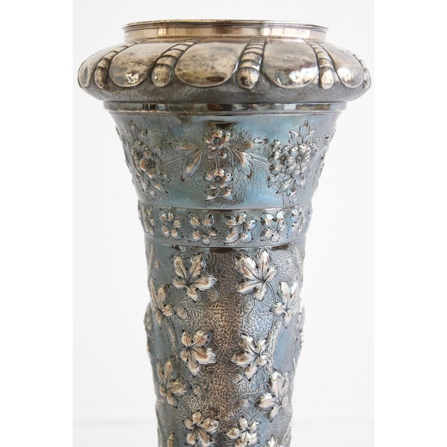 Silver Repoussé Umbrella Stand or Vase, British Hallmarked, 19th Century For Sale - Image 12 of 18