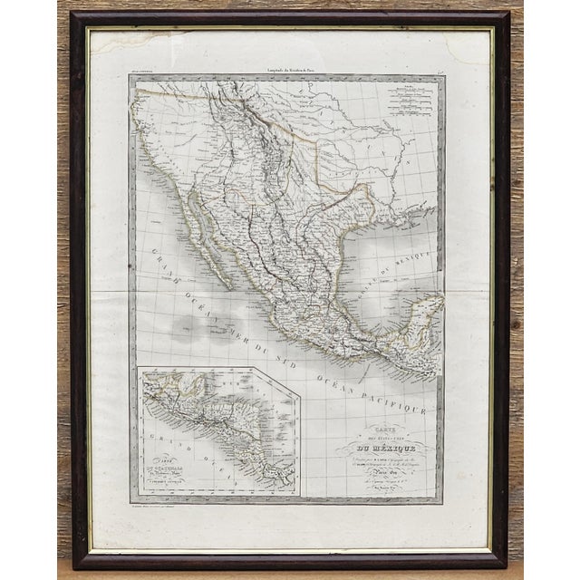 Antique 1825 Brué Map of Mexico & California — Framed French Engraving, 27.5" × 21.5" For Sale - Image 17 of 17