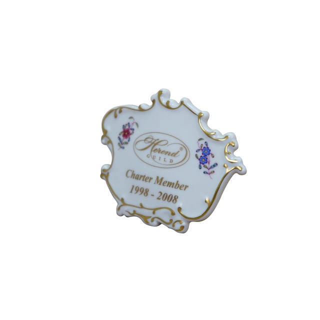 This authentic Herend Guild Charter Member plaque is a rare and highly collectible display piece produced to commemorate...