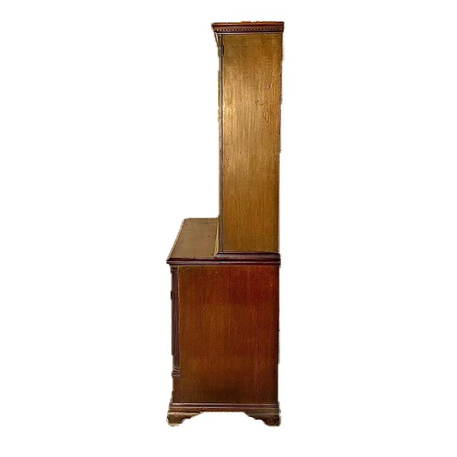 American Chippendale Mahogany China Cabinet Bookcase For Sale - Image 11 of 18