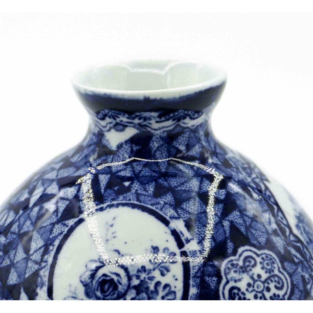 Blue Ceramic Vase by Franz Anton Mehlem, 1800s For Sale - Image 3 of 8