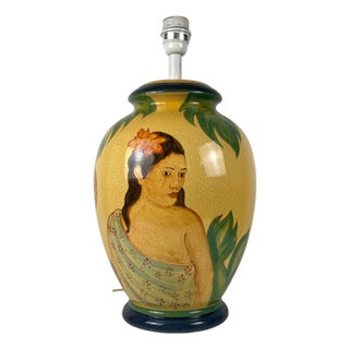 Large Ceramic Table Lamp by L. Drimmer, 1950s-1960s For Sale