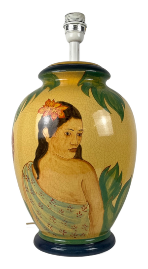 Large Ceramic Table Lamp by L. Drimmer, 1950s-1960s