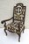 French Walnut Louis XIV Arm Chair Cabriole Legs Arched Back For Sale - Image 4 of 7